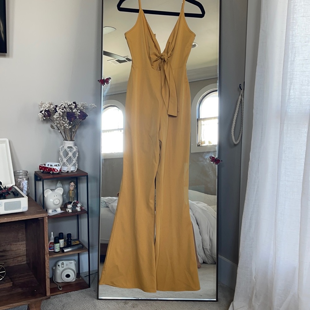 yellow jumpsuit